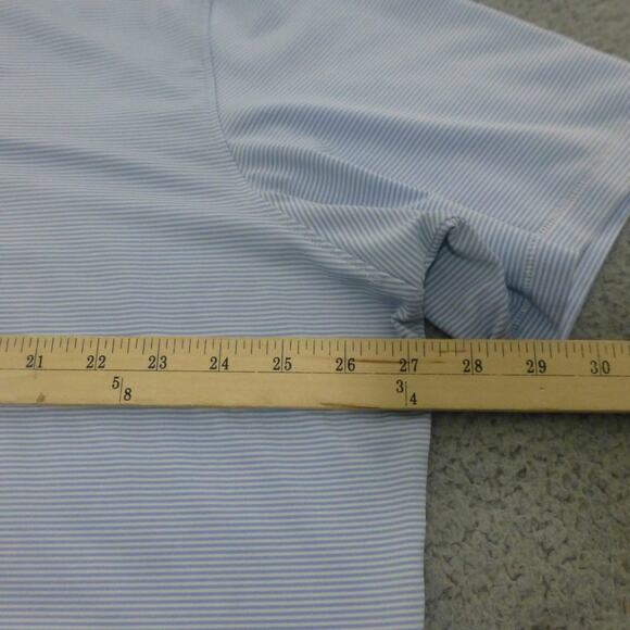 G/Fore Shirt Mens XXL Polo Golf Striped Blue Performance Golden Bear Club - Picture 7 of 12